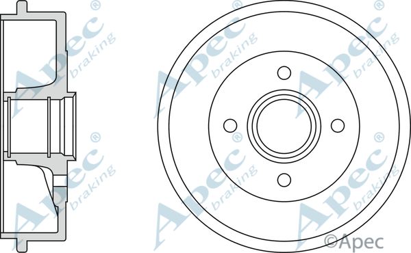 APEC BRAKING stabdžių būgnas DRM9905